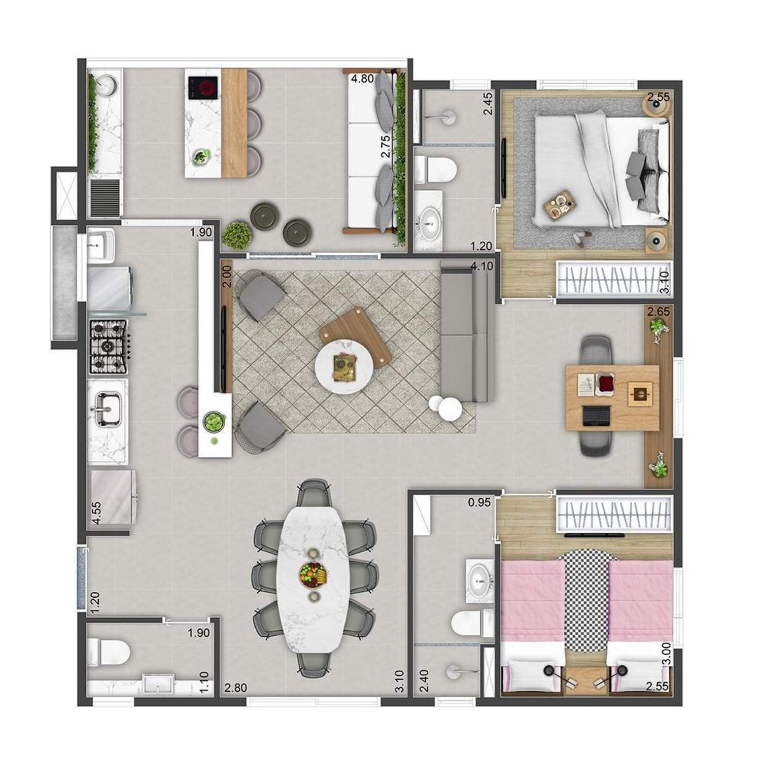 Apartamento a venda na vila são francisco (4)